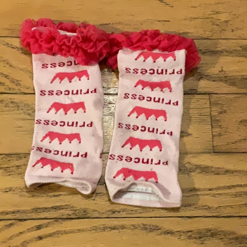 Princess Pink Ruffled Kids Leg Warmers